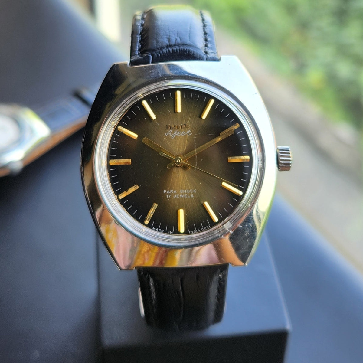 Vintage Original HMT Ajeet Hand Winding 17 Jewels Brown Face Men's Wrist Watch HM150