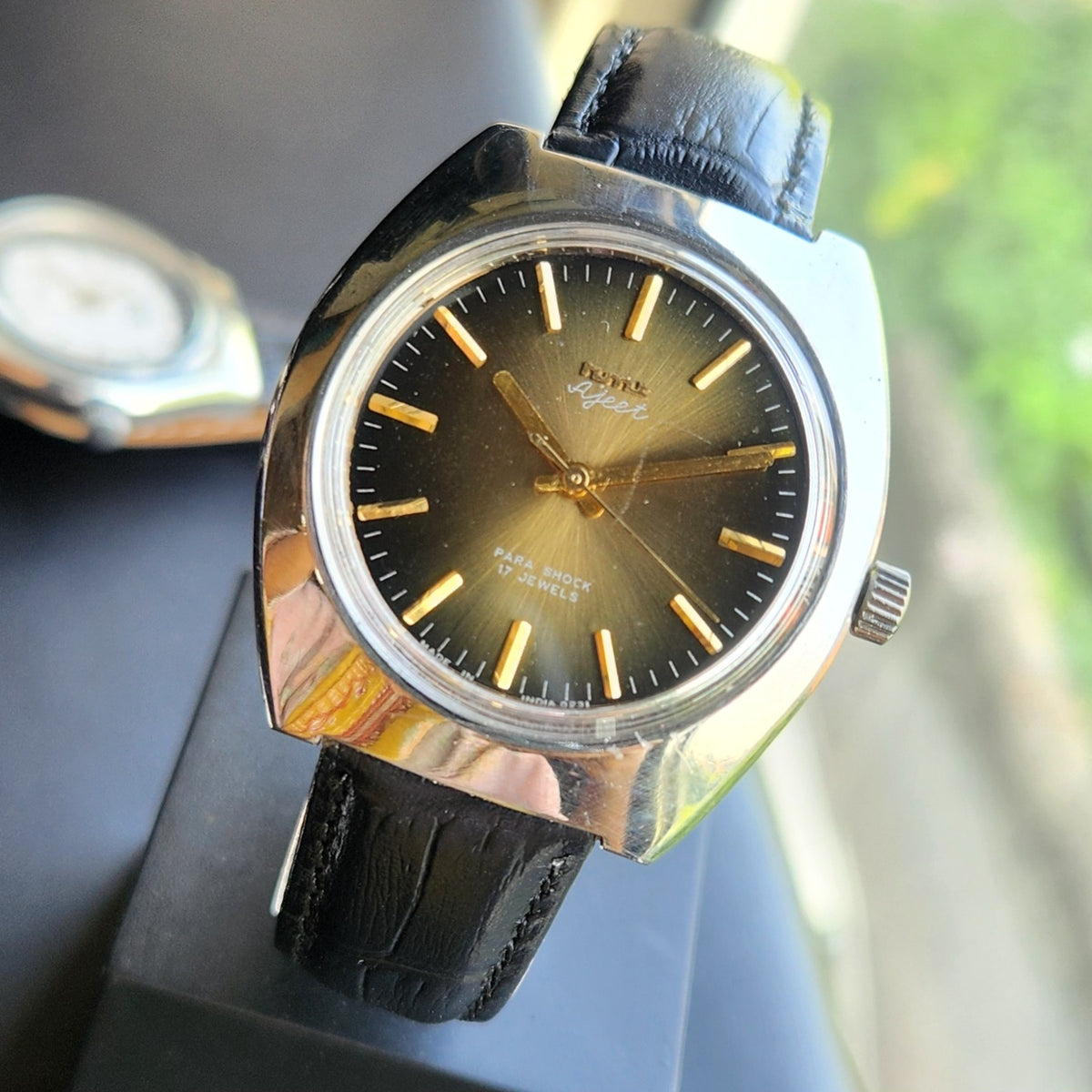 Vintage Original HMT Ajeet Hand Winding 17 Jewels Brown Face Men's Wrist Watch HM150