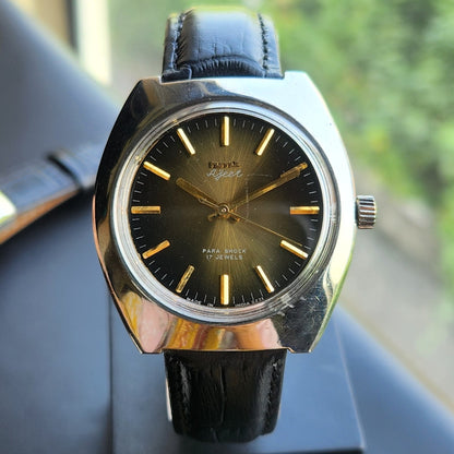 Vintage Original HMT Ajeet Hand Winding 17 Jewels Brown Face Men's Wrist Watch HM150