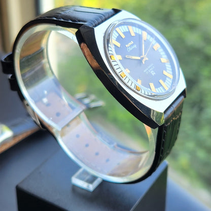 Vintage Original HMT Chirag Hand Winding 17 Jewels Brown Face Men's Wrist Watch HM155