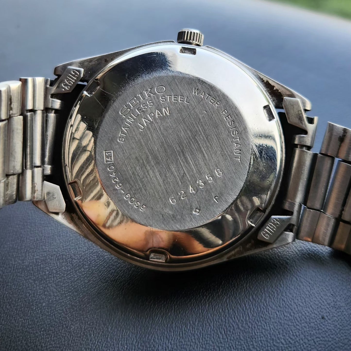 Vintage 1976 Original Seiko 5 Automatic 6309-6240 Black Face 17 Jewels Day-Date Japanese Men's Wrist Watch SK07