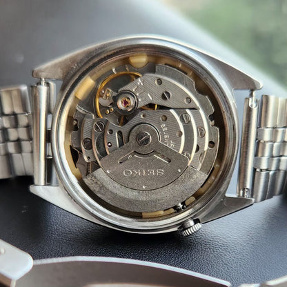 Vintage 1985 Original Seiko 5 Automatic 6309-5230 Black Face 17 Jewels Day-Date Japanese Men's Wrist Watch SK14