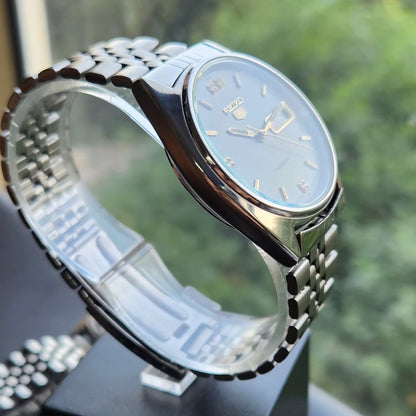 Vintage 1976 Original Seiko 5 Automatic 6309-8840 Grey Face 17 Jewels Day-Date Japanese Men's Wrist Watch SK16