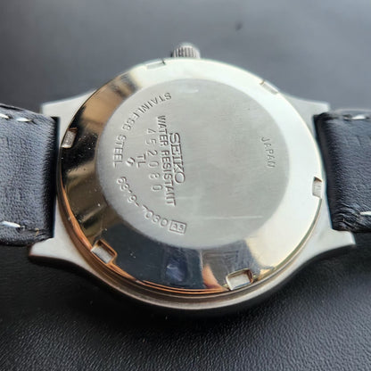 Vintage 1984 Original Seiko 5 Automatic 6319-6240 Blue Face 21 Jewels Day-Date Japanese Men's Wrist Watch SK18