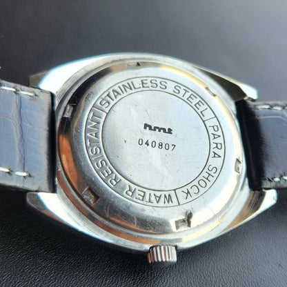 Vintage Original HMT Chirag Hand Winding 17 Jewels Gold Face Men's Wrist Watch HM157