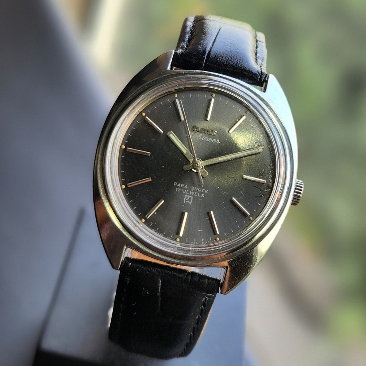Vintage Original HMT Kohinoor Hand Winding 17 Jewels Grey Face Men's Wrist Watch HM158