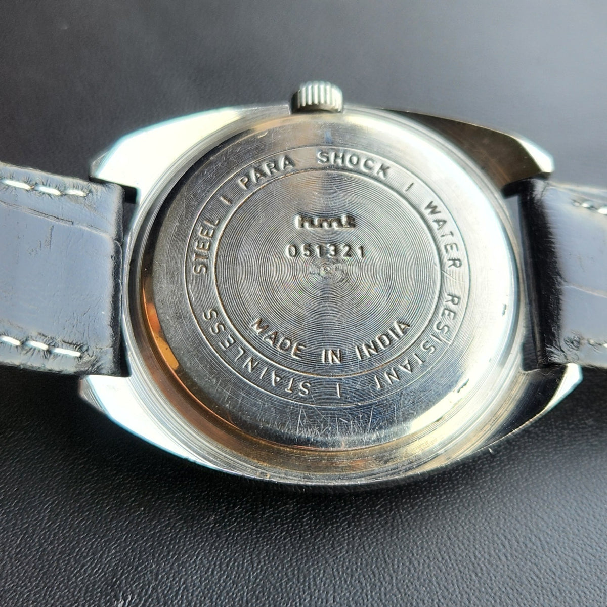 Vintage Original HMT Kohinoor Hand Winding 17 Jewels Grey Face Men's Wrist Watch HM158