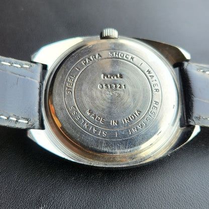 Vintage Original HMT Kohinoor Hand Winding 17 Jewels Grey Face Men's Wrist Watch HM158