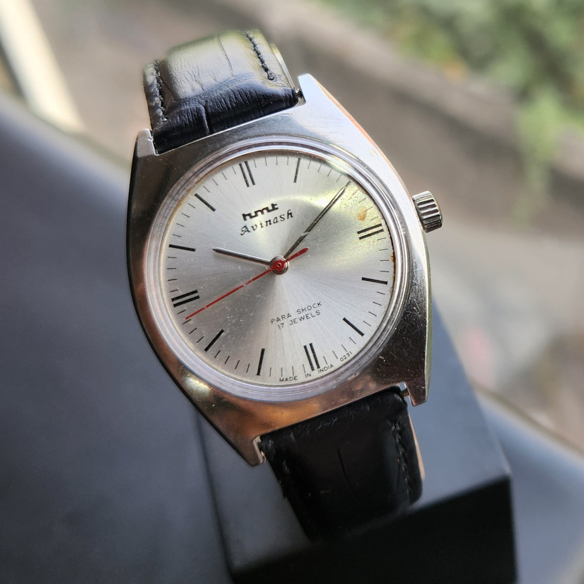 Vintage Original HMT Avinash Hand Winding 17 Jewels Silver Face Men's Wrist Watch HM159