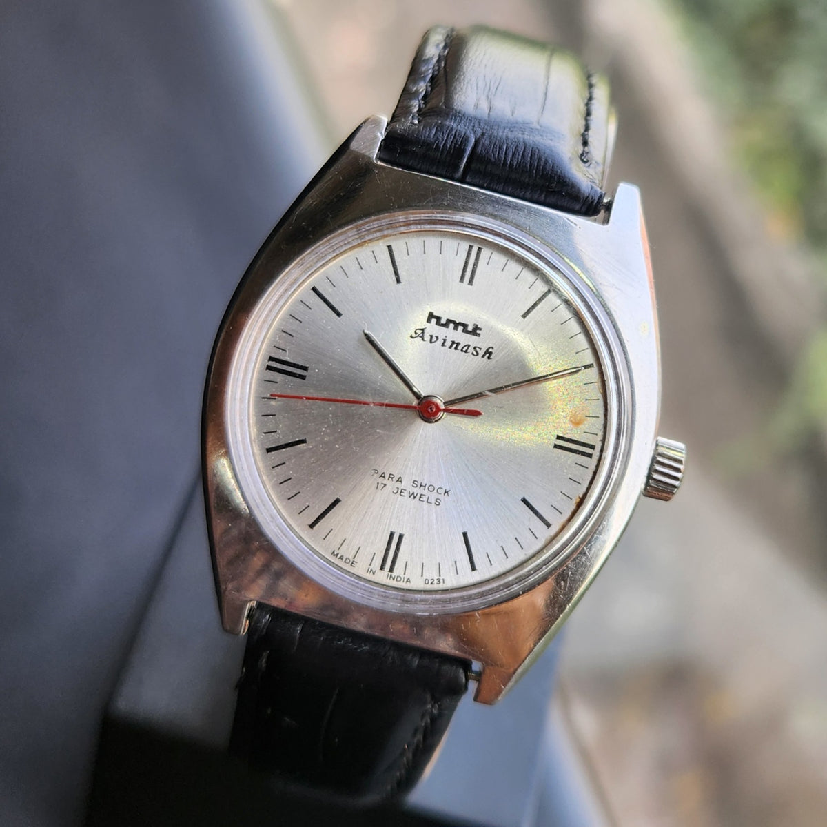 Vintage Original HMT Avinash Hand Winding 17 Jewels Silver Face Men's Wrist Watch HM159