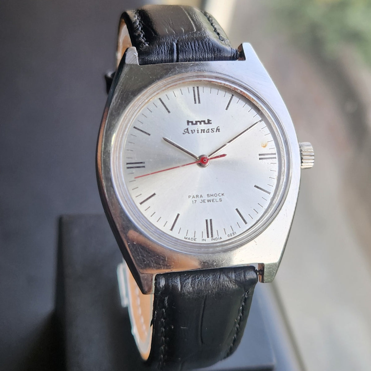 Vintage Original HMT Avinash Hand Winding 17 Jewels Silver Face Men's Wrist Watch HM159