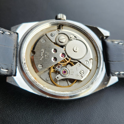 Vintage Original HMT Avinash Hand Winding 17 Jewels Silver Face Men's Wrist Watch HM159
