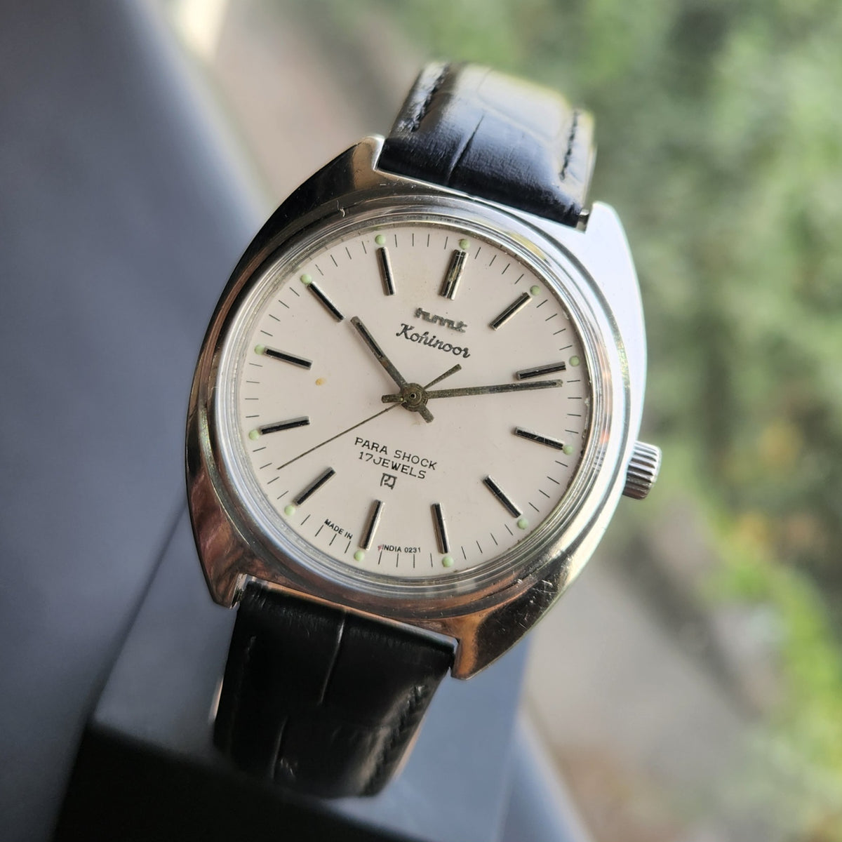 Vintage Original HMT Kohinoor Hand Winding 17 Jewels White Face Men's Wrist Watch HM161