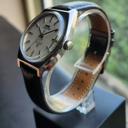 Vintage Original HMT Sandeep Hand Winding 17 Jewels Brown Face Men's Wrist Watch HM162