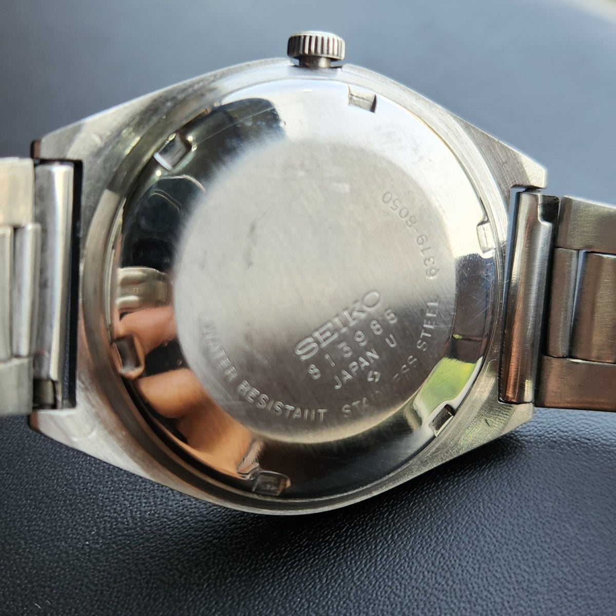 Vintage 1978 Original Seiko 5 Automatic 6319-8050 Black Face 17 Jewels Day-Date Japanese Men's Wrist Watch SK21
