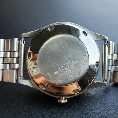 Vintage 1984 Original Seiko 5 Automatic 6309-8920 Grey Face 17 Jewels Day-Date Japanese Men's Wrist Watch SK29