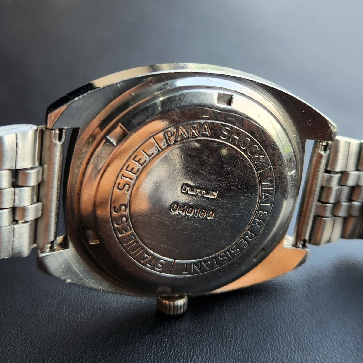 Vintage Original HMT Aroop Hand Winding 17 Jewels Blue Face Men's Wrist Watch HM166