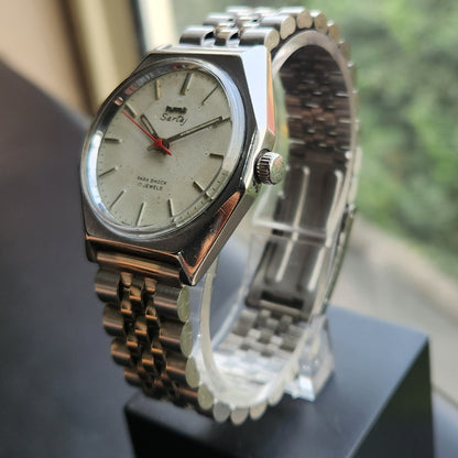 Vintage Original HMT Sartaj Hand Winding 17 Jewels White Face Men's Wrist Watch HM170