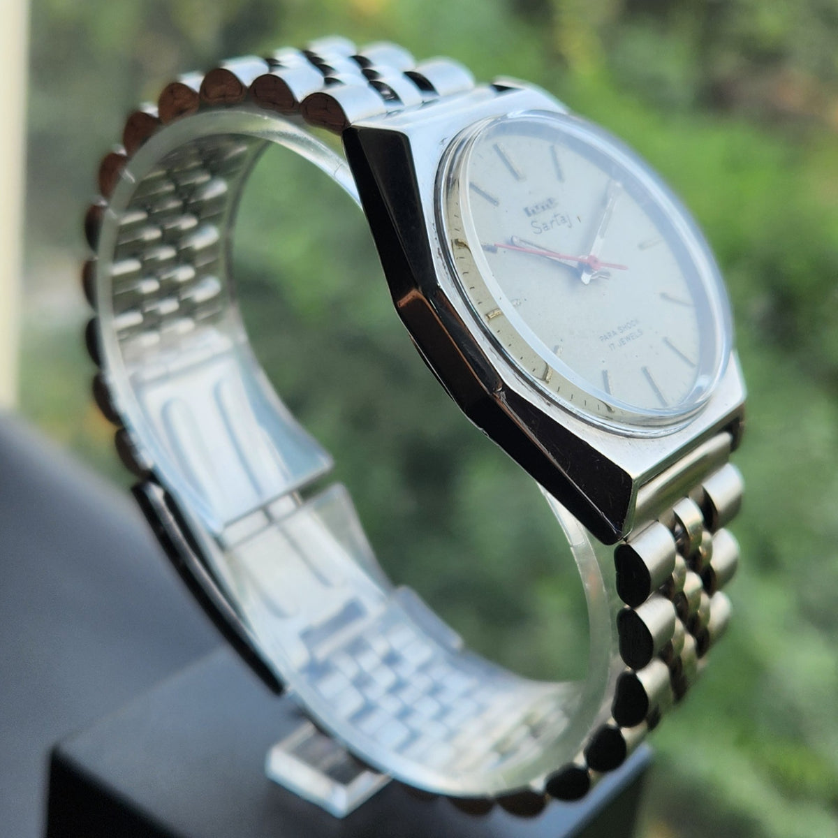 Vintage Original HMT Sartaj Hand Winding 17 Jewels White Face Men's Wrist Watch HM170