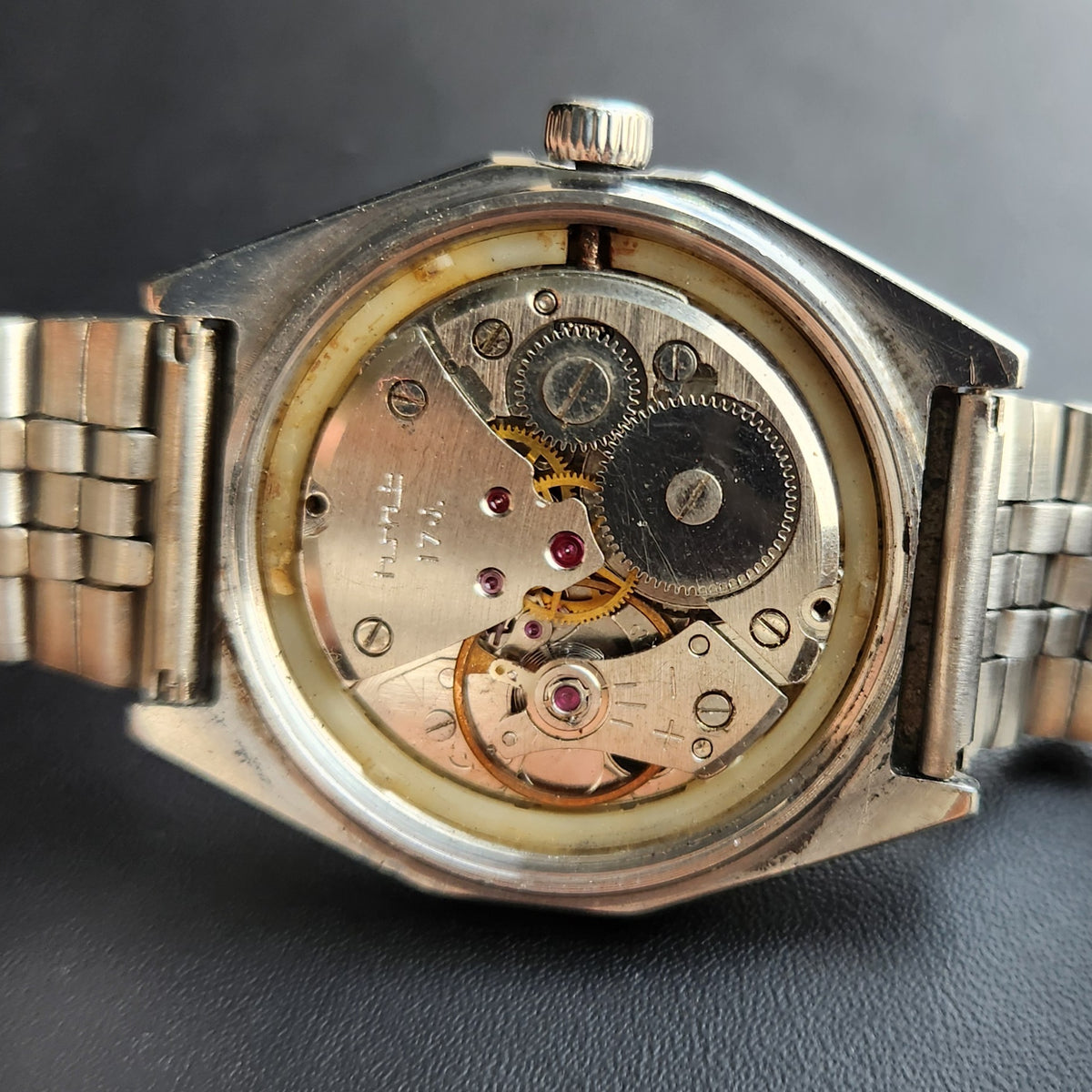 Vintage Original HMT Sartaj Hand Winding 17 Jewels White Face Men's Wrist Watch HM170