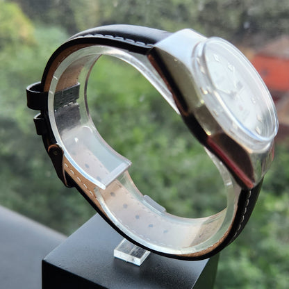 Vintage Ricoh R31 Automatic White Face New Strap 21 Jewels Day-Date Men's Wrist Watch R118