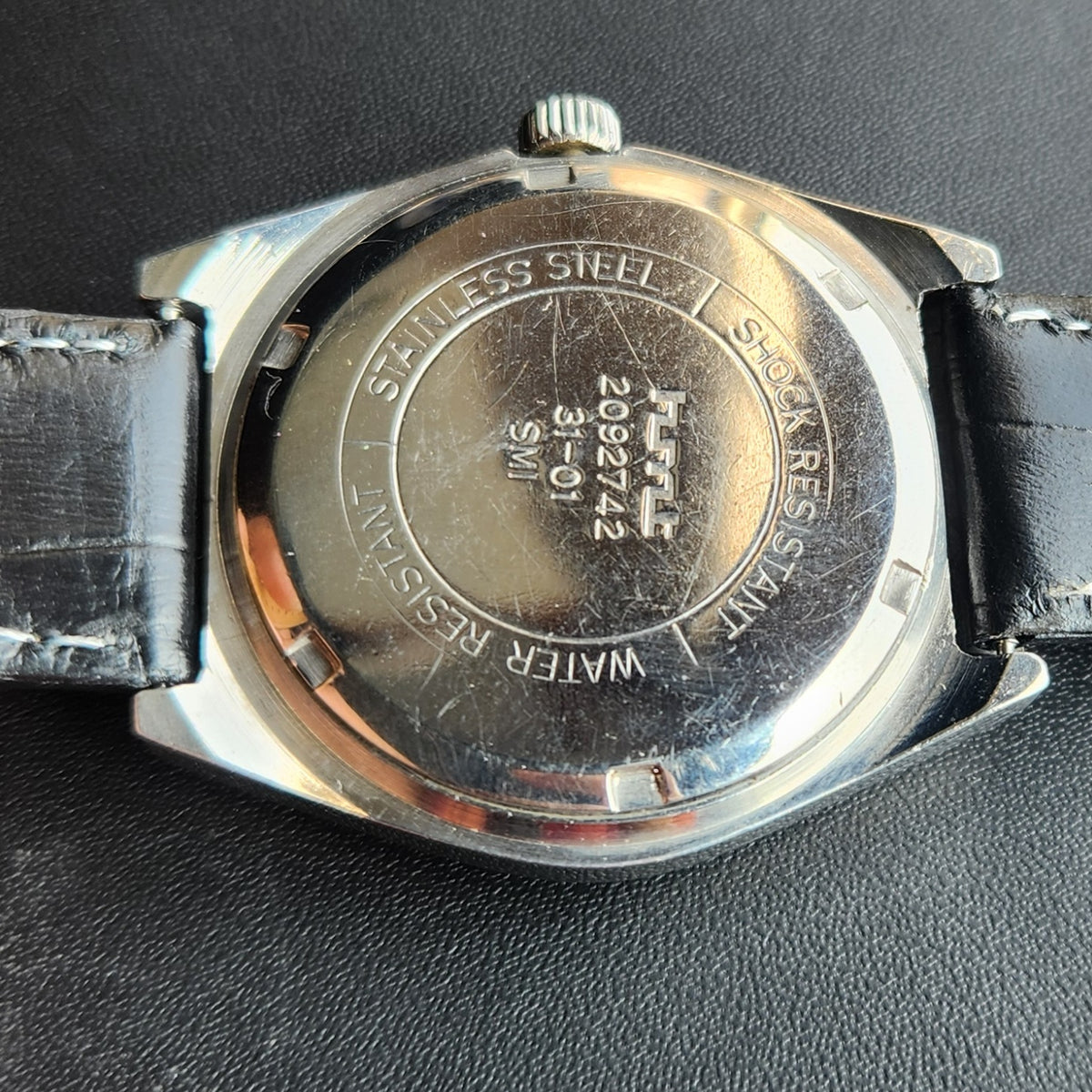 Vintage Original HMT Rohit Hand Winding 17 Jewels Gold Face Men's Wrist Watch HM174