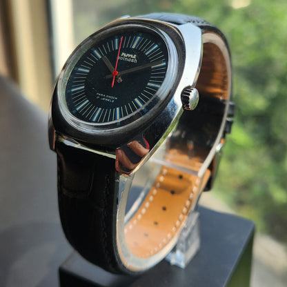 Vintage Original HMT Avinash Hand Winding 17 Jewels Blue Face Men's Wrist Watch HM175
