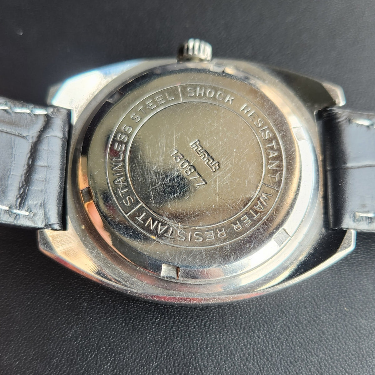 Vintage Original HMT Avinash Hand Winding 17 Jewels Blue Face Men's Wrist Watch HM175