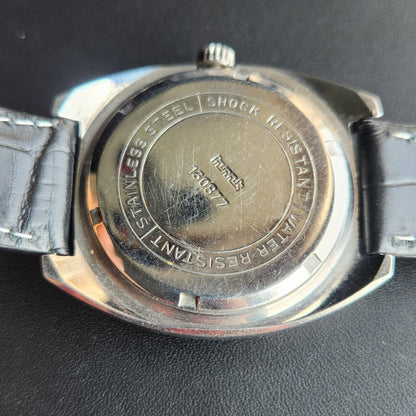 Vintage Original HMT Avinash Hand Winding 17 Jewels Blue Face Men's Wrist Watch HM175