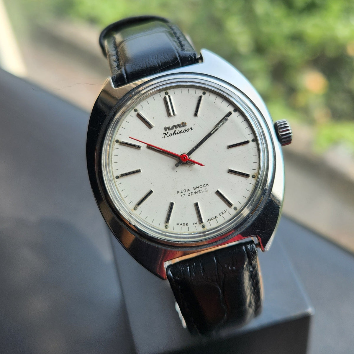 Vintage Original HMT Kohinoor Hand Winding 17 Jewels White Face Men's Wrist Watch HM176