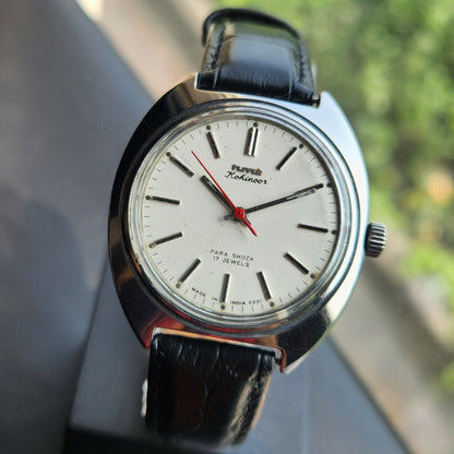 Vintage Original HMT Kohinoor Hand Winding 17 Jewels White Face Men's Wrist Watch HM176