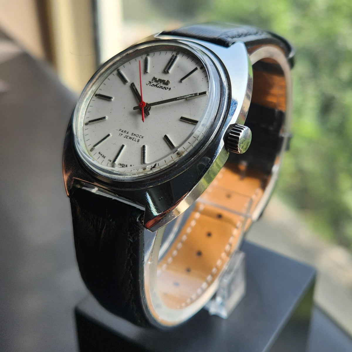 Vintage Original HMT Kohinoor Hand Winding 17 Jewels White Face Men's Wrist Watch HM176