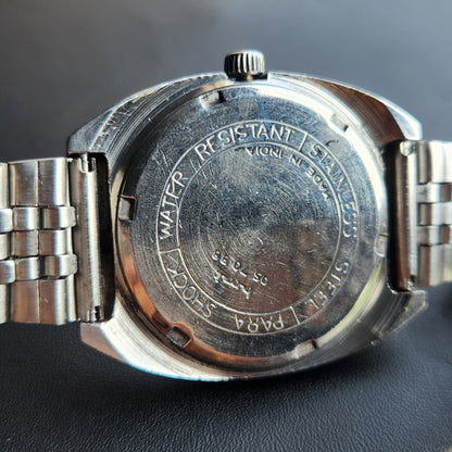 Vintage Original HMT Chethan Hand Winding 17 Jewels Gold Face Men's Wrist Watch HM178