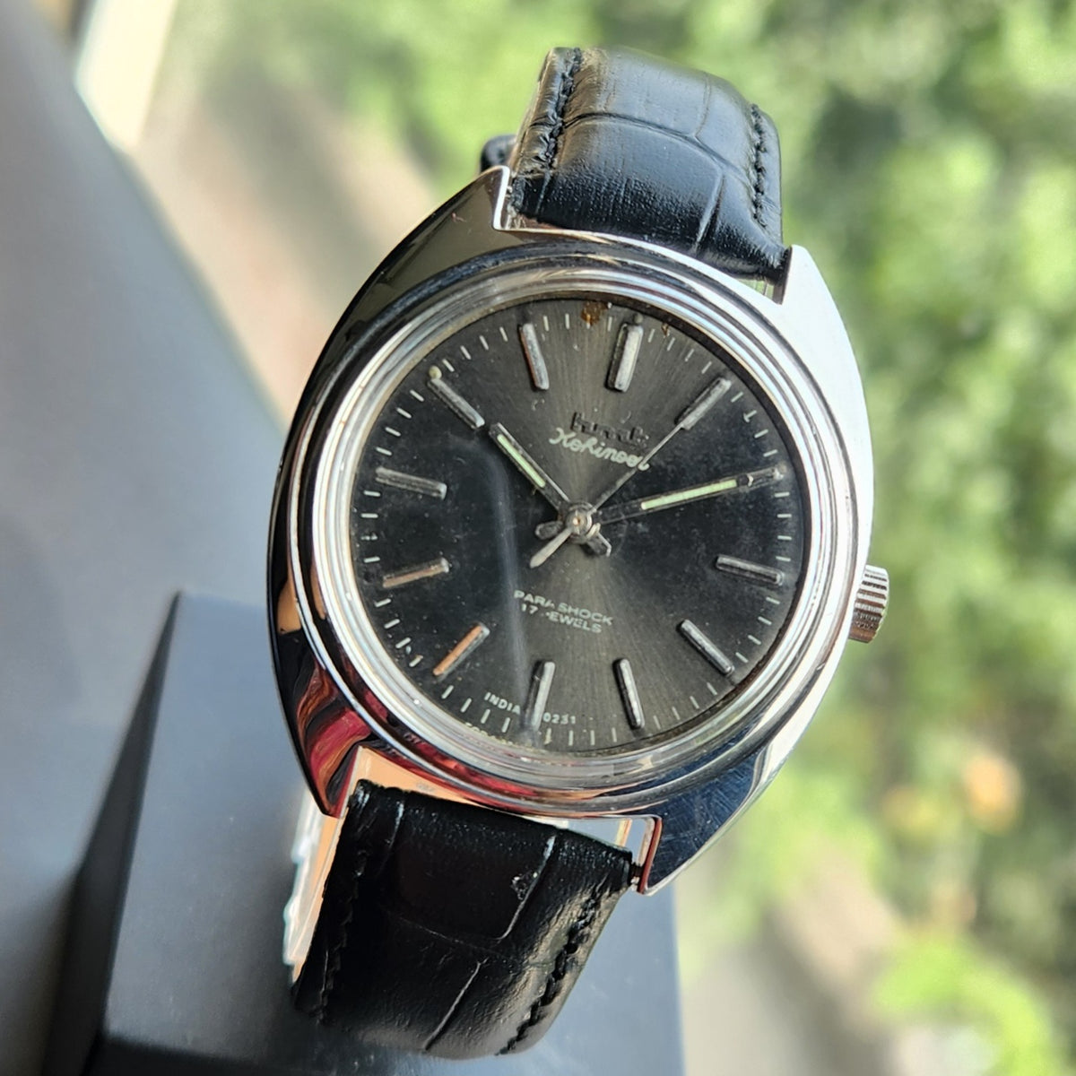 Vintage Original HMT Kohinoor Hand Winding 17 Jewels Silver Face Men's Wrist Watch HM177