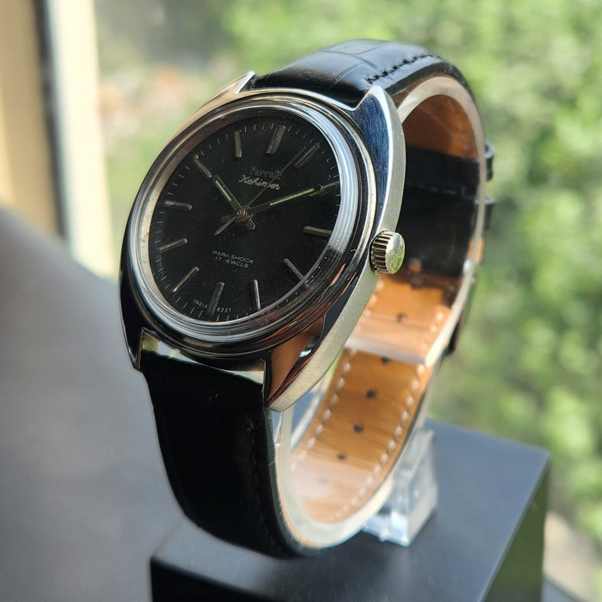 Vintage Original HMT Kohinoor Hand Winding 17 Jewels Silver Face Men's Wrist Watch HM177