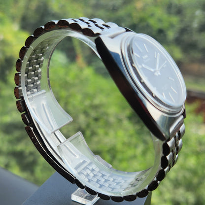 Vintage Original HMT Kohinoor Hand Winding 17 Jewels Black Face Men's Wrist Watch HM179