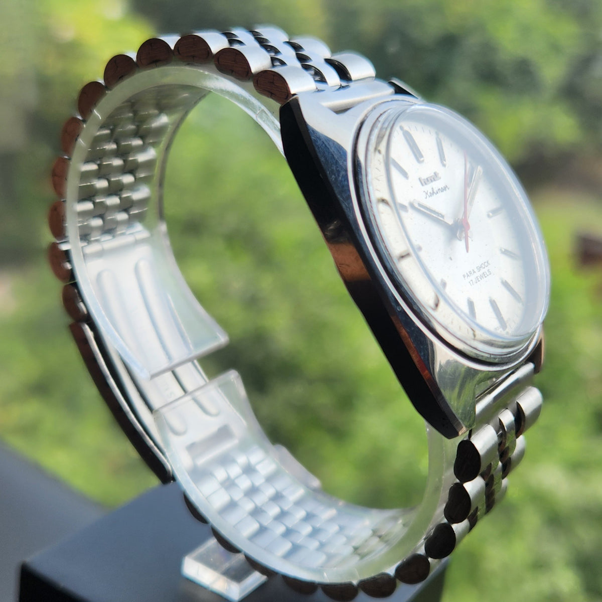 Vintage Original HMT Kohinoor Hand Winding 17 Jewels Silver Face Men's Wrist Watch HM180