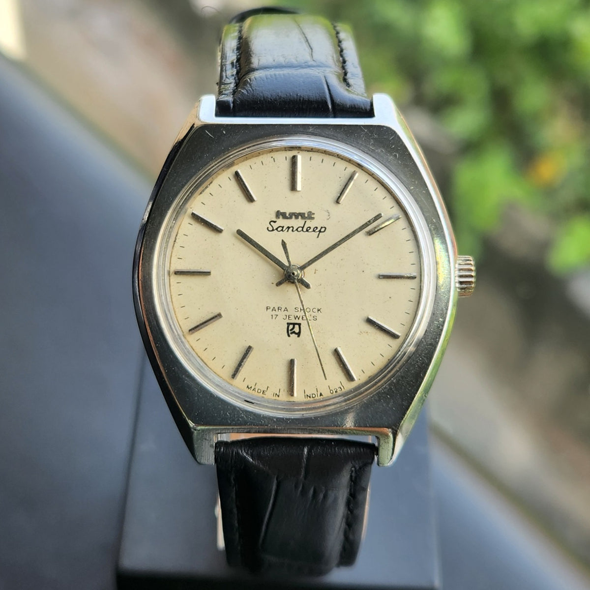 Vintage Original HMT Sandeep Hand Winding 17 Jewels Off White Face Men's Wrist Watch HM182