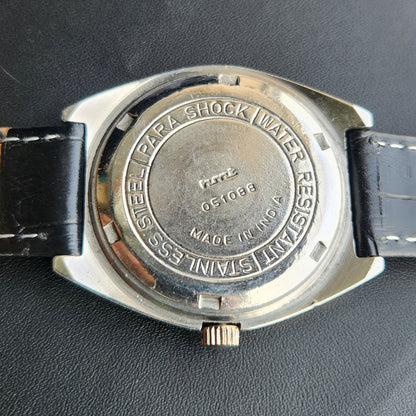 Vintage Original HMT Sandeep Hand Winding 17 Jewels Off White Face Men's Wrist Watch HM182