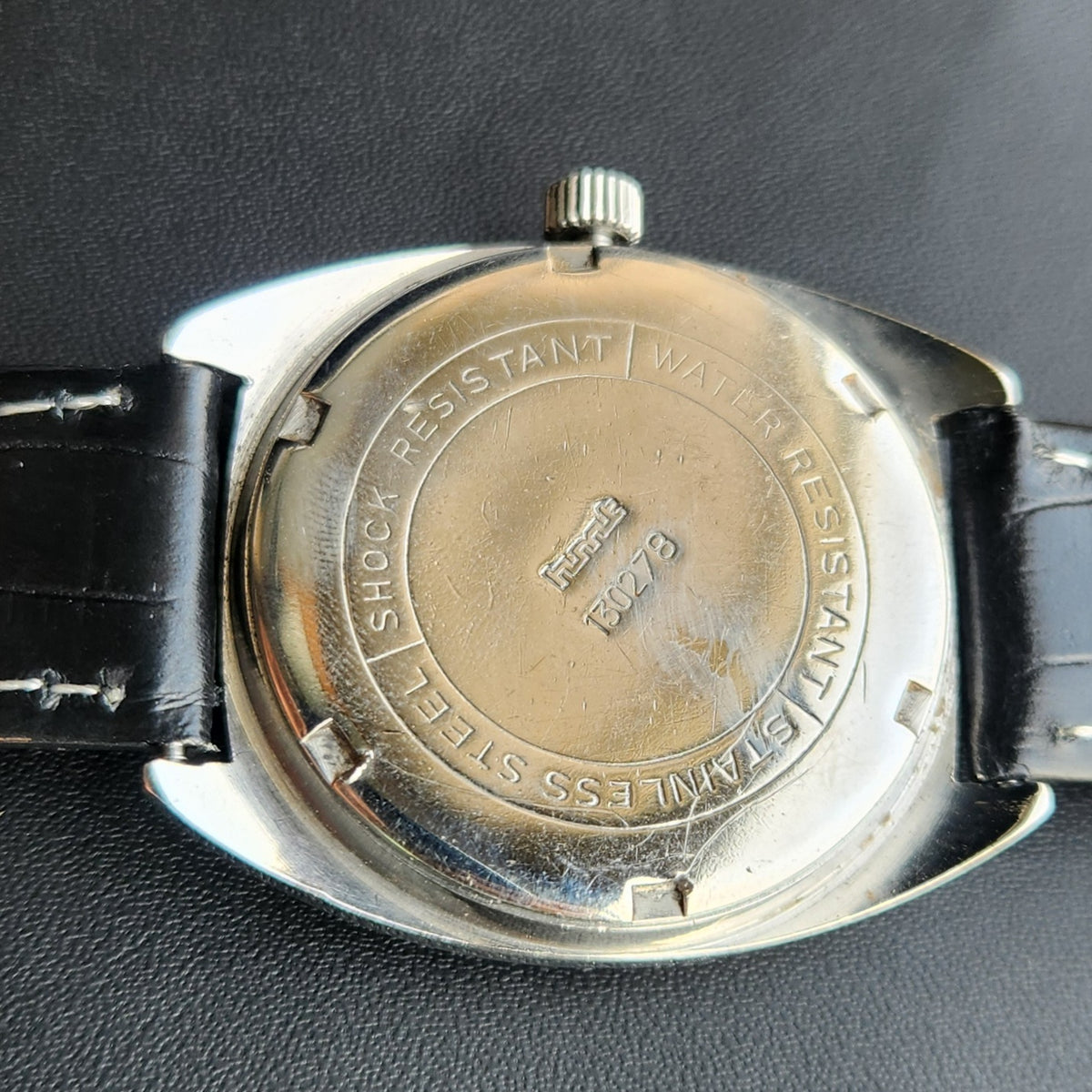 Vintage Original HMT Avinash Hand Winding 17 Jewels Blue Face Men's Wrist Watch HM184