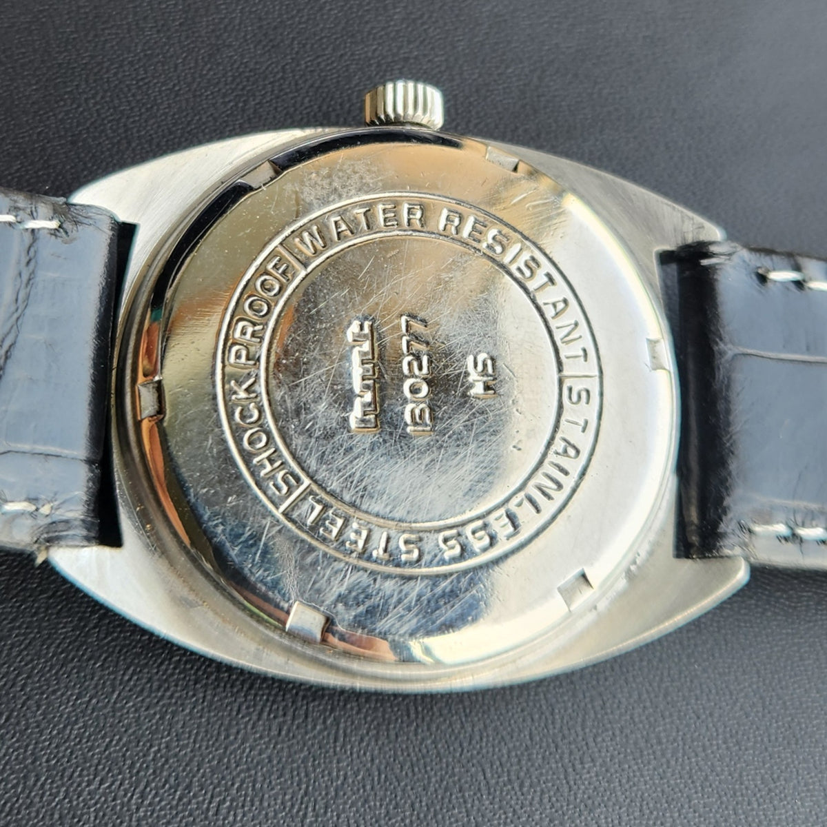 Vintage Original HMT Avinash Hand Winding 17 Jewels Blue Face Men's Wrist Watch HM187