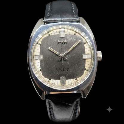 Vintage Original HMT Vijay Hand Winding 17 Jewels Grey Face Men's Wrist Watch HM67
