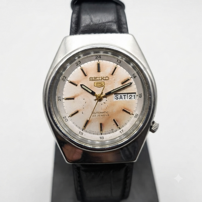 Vintage 1983 Original Seiko 5 Automatic 6349-5010 23 Jewels Day-Date Japanese Men's Wrist Watch VS23