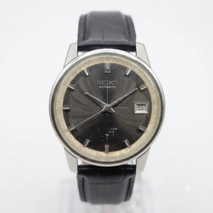 Vintage 1958 Original Seiko 5 Automatic 7625-8043 Black Face 17 Jewels Date Japanese Men's Wrist Watch VS19