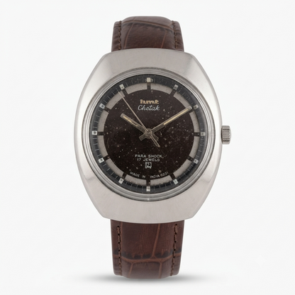 Vintage Original HMT Chetak Hand Winding 17 Jewels Brown Face Men's Wrist Watch HM141