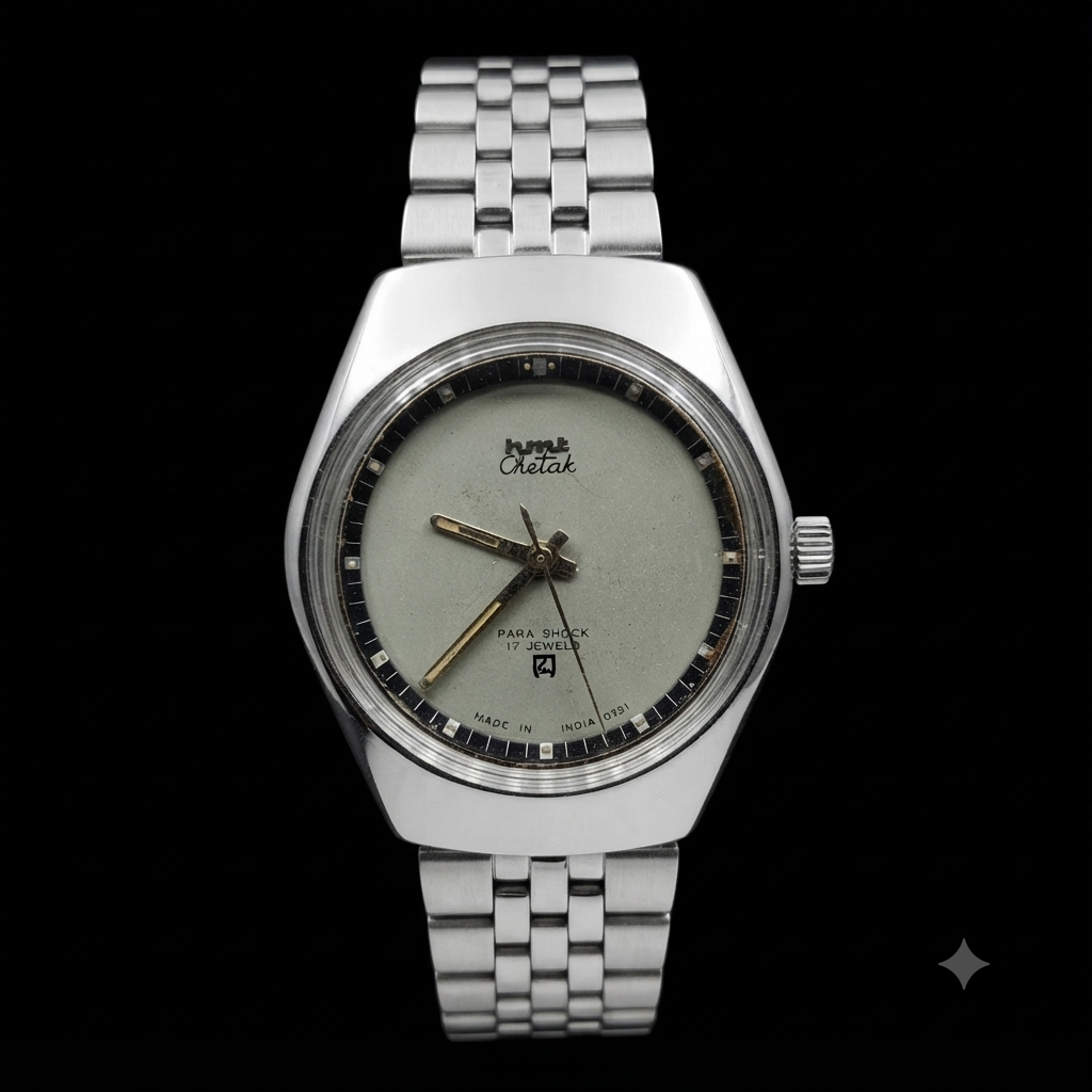 Vintage Original HMT Chetak Hand Winding 17 Jewels Grey Face Men's Wrist Watch HM84