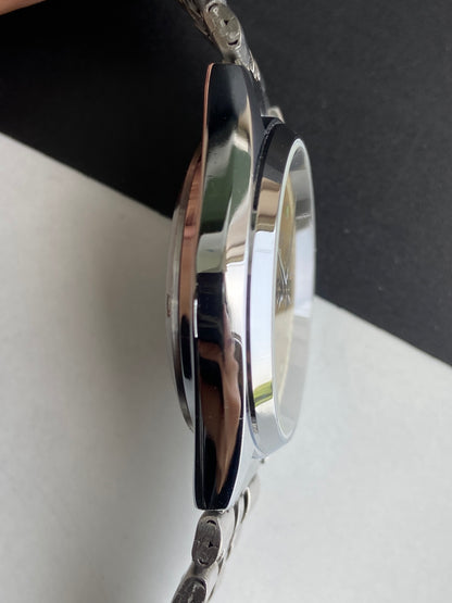Vintage Mod Seiko 5 Automatic 6309A 17 Jewels Japan Men's Day-Date Yellow Face Wrist Watch E52