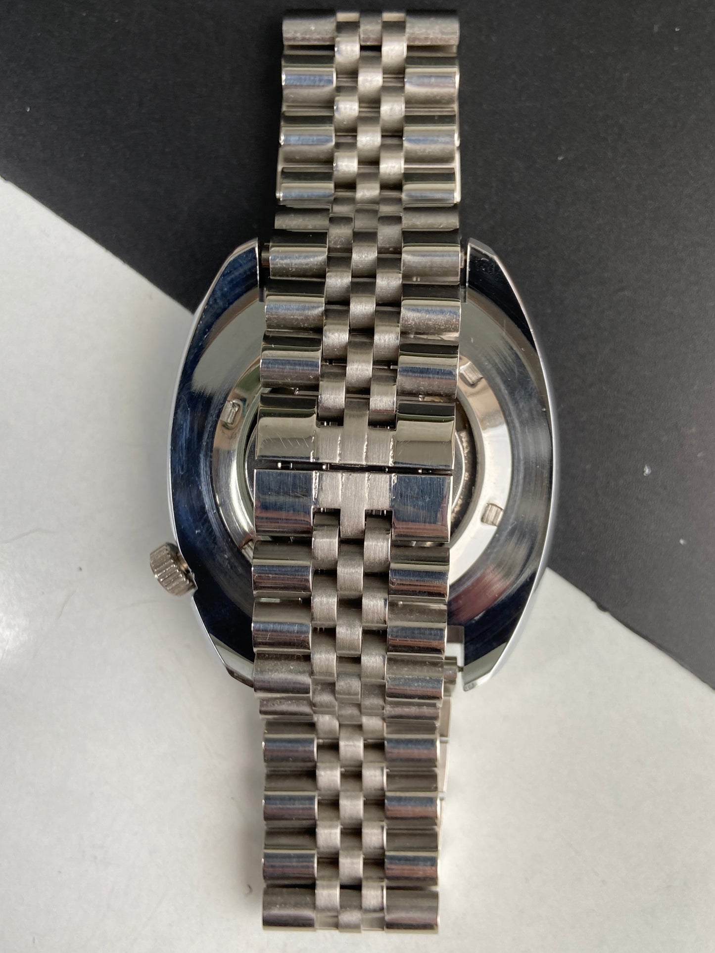 Vintage MOD Seiko Turtle Automatic Green Face Cal. 6309 Rotating Bezel Day-Date Men's Wrist Watch E74