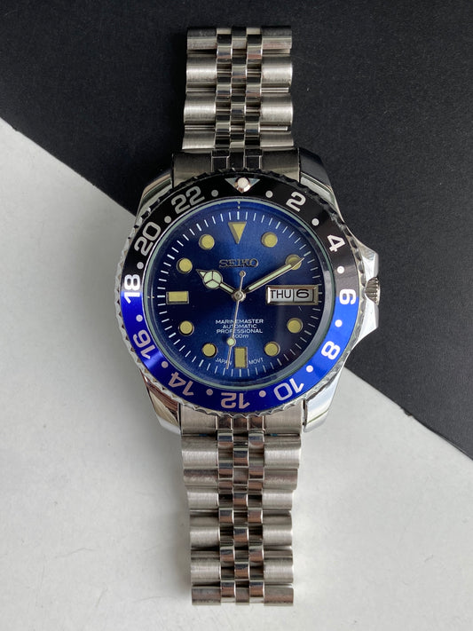 Vintage Seiko Marine Master Automatic Blue Face Cal. 6309 17 Jewels Rotating Bezel Men's Wrist Watch E76