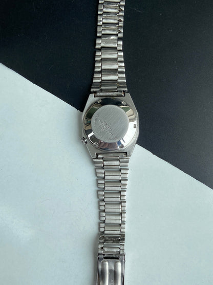 Vintage 1981 Original Seiko 5 Automatic 6309-5500 Black Face Day-Date Japanese Men's Wrist Watch E80
